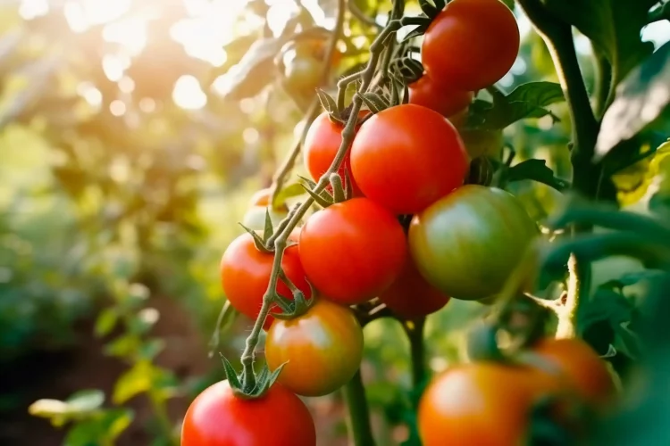 Tomates dont la croissance à été optimisé par notre bio stimulant à application foliaire